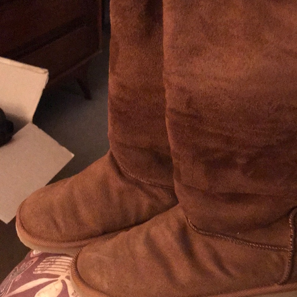 Classic Suede Winter Boots in Chestnut Brown